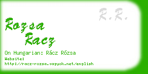 rozsa racz business card